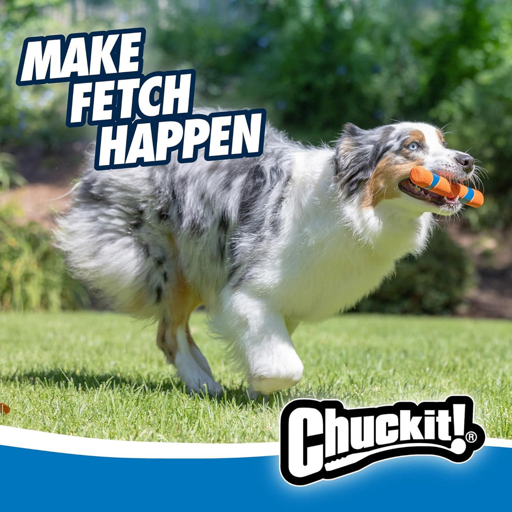 Interactive Dog Toy Ultra Fetch Stick - 12 Inch Outdoor Dog Toy for All Breed Sizes