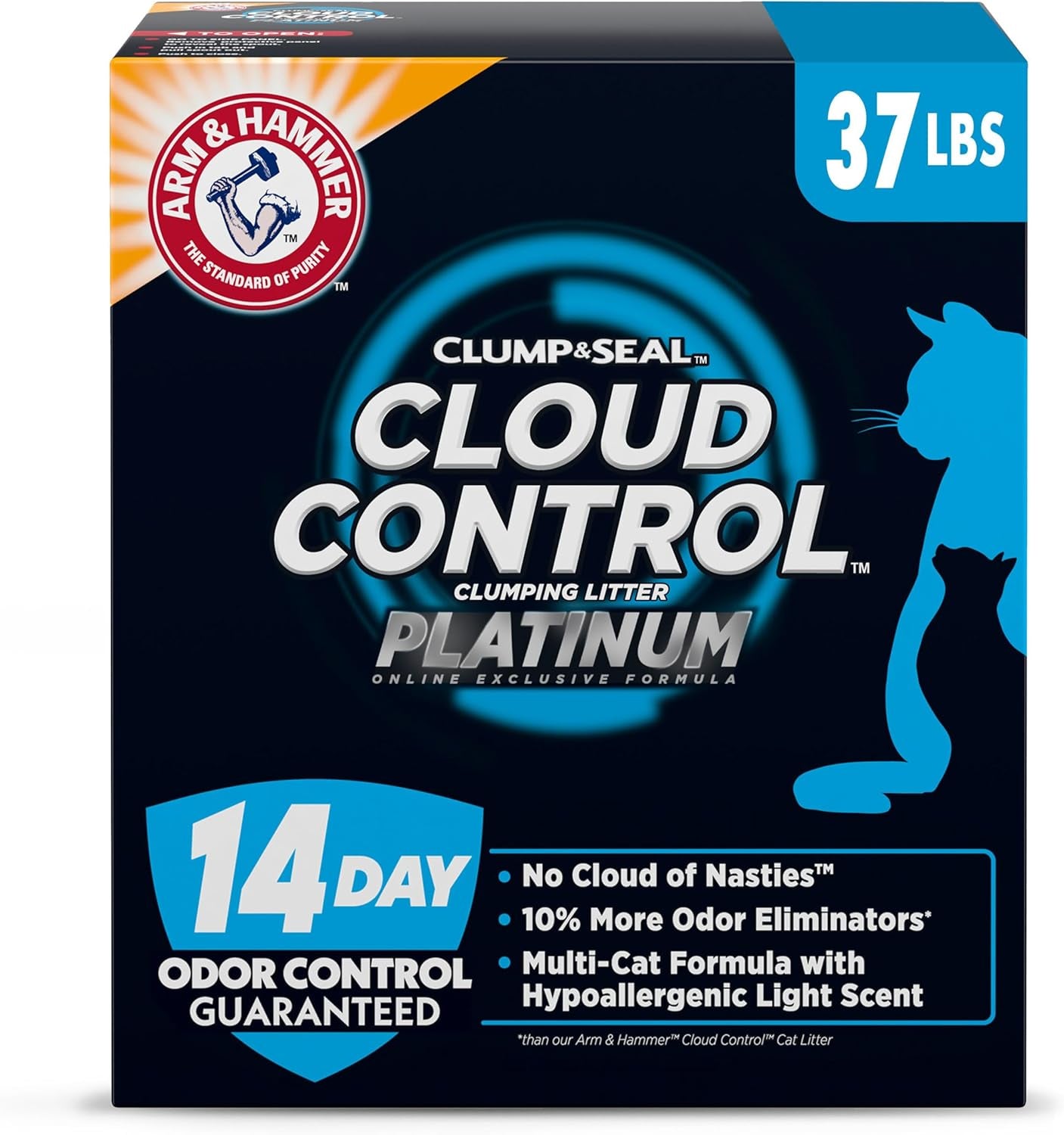 Cloud Control Platinum Clumping Cat Litter Odor Control, 37 Lbs.