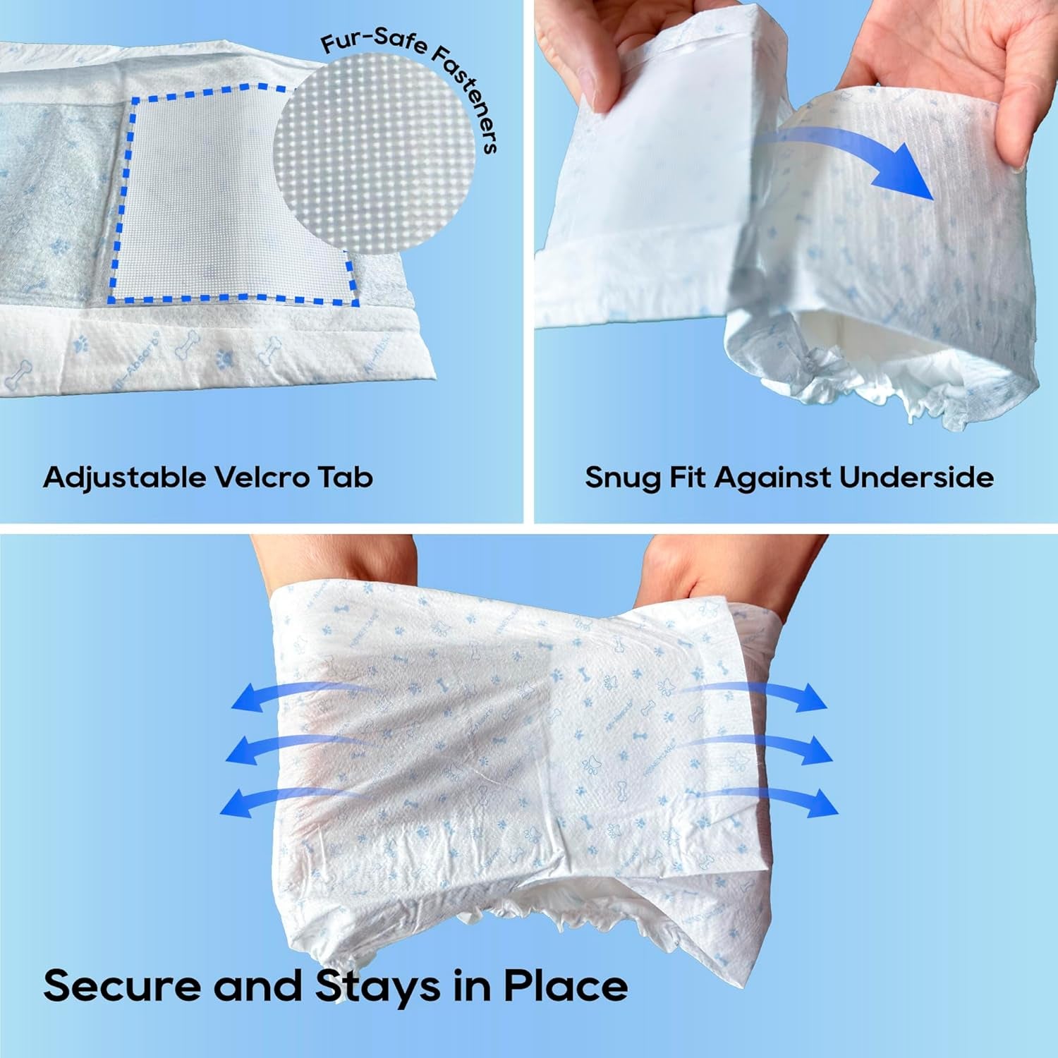 All-Absorb A26 Male Dog Wrap, 50 Count, Small